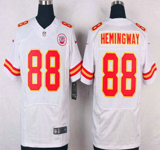 Mens Kansas City Chiefs 88 Junior Hemingway White Road Nfl Nike Elite Jersey
