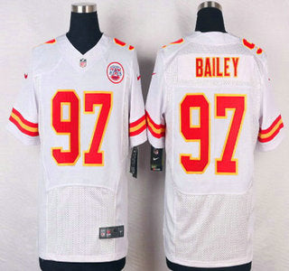 Mens Kansas City Chiefs 97 Allen Bailey White Road Nfl Nike Elite Jersey