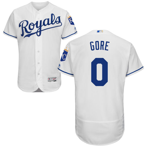 Mens Kansas City Royals 0 Terrance Gore Majestic White 2016 Flexbase Authentic Collection Jersey