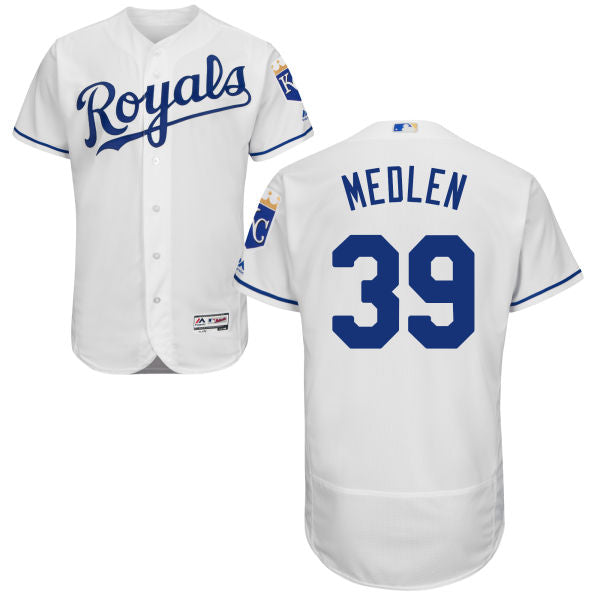 Mens Kansas City Royals 39 Kris Medlen Majestic White 2016 Flexbase Authentic Collection Jersey