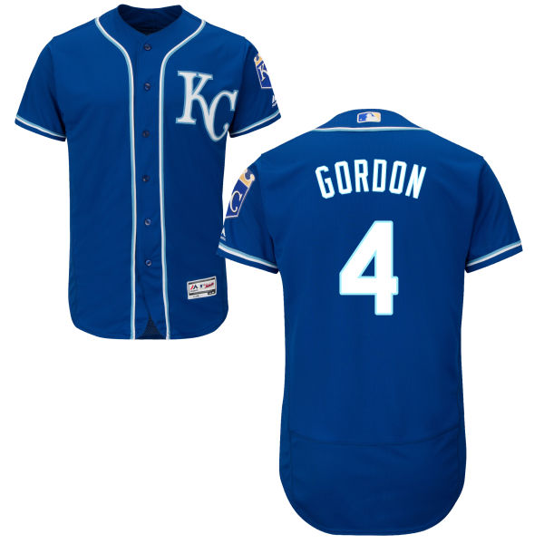 Mens Kansas City Royals 4 Alex Gordon Navy Blue Kc 2016 Flexbase Majestic Baseball Jersey
