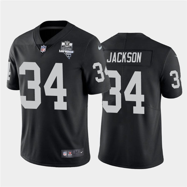 Mens Las Vegas Raiders Black 34 Bo Jackson 2020 Inaugural Season Vapor Limited Stitched Nfl Jersey