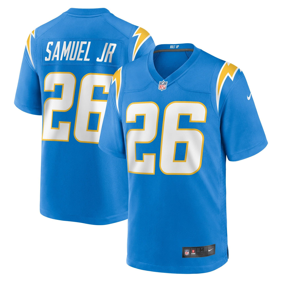 Mens Los Angeles Chargers Asante Samuel Jr Powder Blue 2021 Nfl Draft Pick Player Game Jersey Gift For Los Angeles Chargers Fans