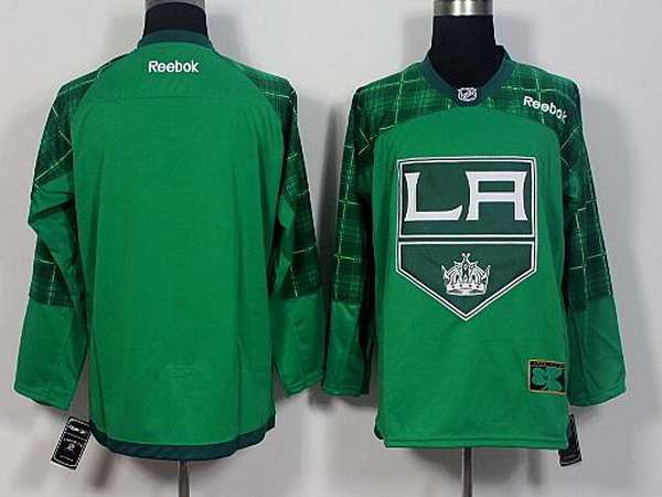Mens Los Angeles Kings Blank Green 2016 St Patricks Day Hockey Jersey