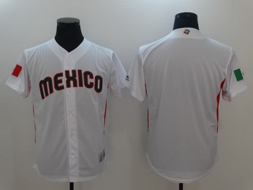 Mens Mexico Baseball Majestic White 2017 World Baseball Classic Blank Team Jersey
