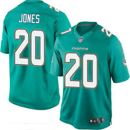 Mens Miami Dolphins 20 Reshad Jones Green Team Color Stitched Nfl Nike Game Jersey