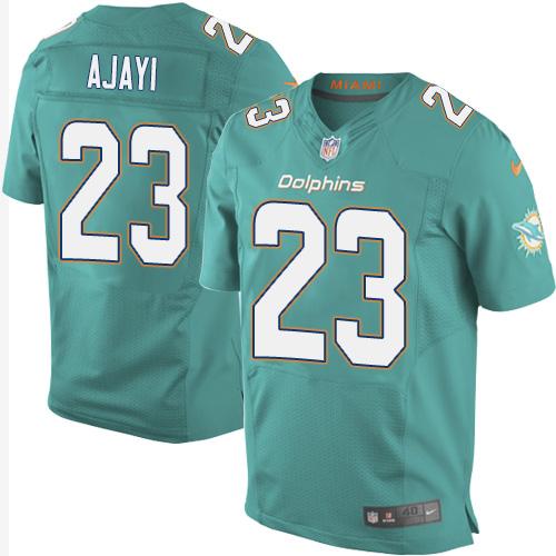 Mens Miami Dolphins 23 Jay Ajayi Green Team Color Stitched Nfl Nike Elite Jersey
