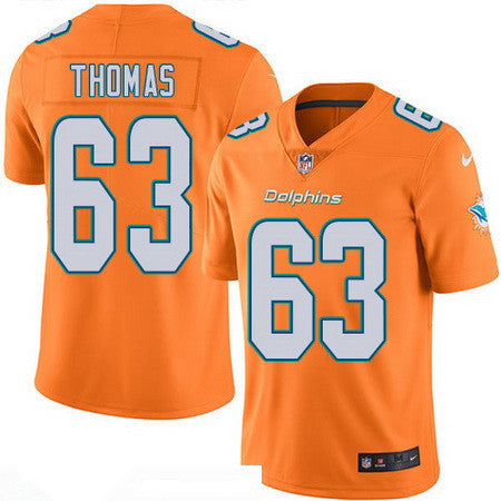 Mens Miami Dolphins 63 Dallas Thomas Orange 2016 Color Rush Stitched Nfl Nike Limited Jersey