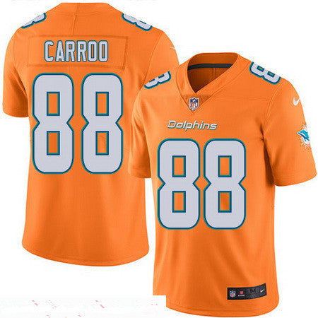Mens Miami Dolphins 88 Leonte Carroo Orange 2016 Color Rush Stitched Nfl Nike Limited Jersey
