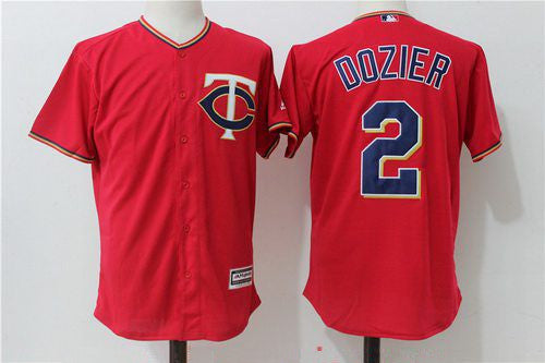 Mens Minnesota Twins 2 Brian Dozier Red Alternate Stitched Mlb Majestic Cool Base Jersey