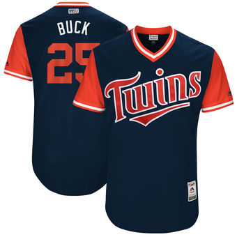 Mens Minnesota Twins Byron Buxton Buck Majestic Navy 2017 Players Weekend Authentic Jersey