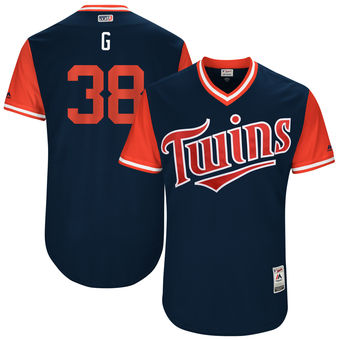 Mens Minnesota Twins Chris Gimenez G Majestic Navy 2017 Players Weekend Authentic Jersey