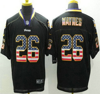 Mens Minnesota Vikings 26 Trae Waynes Black Usa Flag Fashion Nfl Nike Elite Jersey