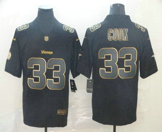 Mens Minnesota Vikings 33 Dalvin Cook Black Gold 2019 Vapor Untouchable Stitched Nfl Nike Limited Jersey