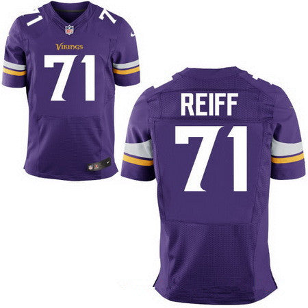 Mens Minnesota Vikings 71 Riley Reiff Purple Team Color Stitched Nfl Nike Elite Jersey