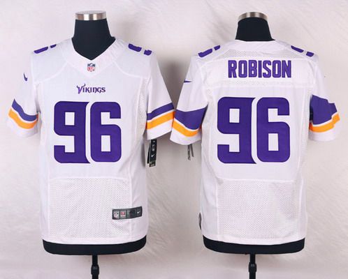 Mens Minnesota Vikings 96 Brian Robison White Road Nfl Nike Elite Jersey
