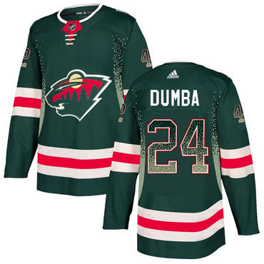Mens Minnesota Wild 24 Matt Dumba Green Drift Fashion Adidas Jersey
