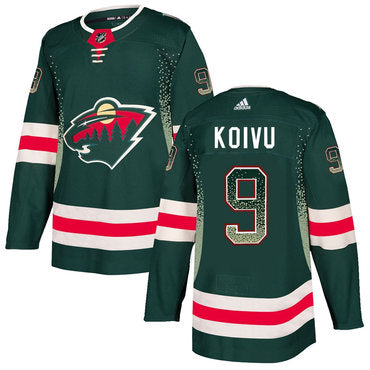 Mens Minnesota Wild 9 Mikko Koivu Green Drift Fashion Adidas Jersey