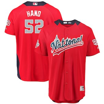 Mens National League 52 Brad Hand Majestic Red 2018 Mlb All star Game Home Run Derby Player Jersey