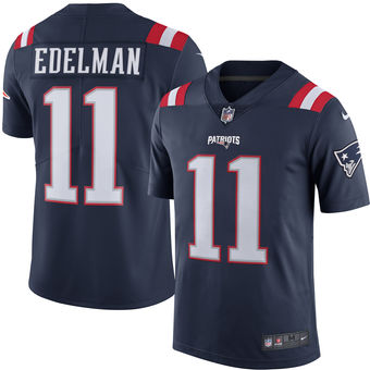 Mens New England Patriots 11 Julian Edelman Nike Navy Color Rush Limited Jersey