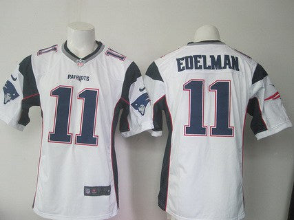 Mens New England Patriots 11 Julian Edelman White Road 2015 Nfl Nike Elite Jersey