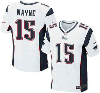 Mens New England Patriots 15 Reggie Wayne White Road Nfl Nike Elite Jersey