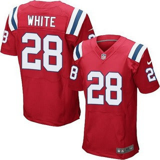 Mens New England Patriots 28 James White Red Alternate Nfl Nike Elite Jersey