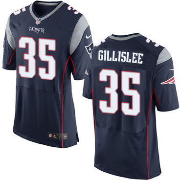 Mens New England Patriots 35 Mike Gillislee Navy Blue Team Color Stitched Nfl Nike Elite Jersey