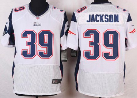 Mens New England Patriots 39 Steven Jackson White Road Nfl Nike Elite Jersey