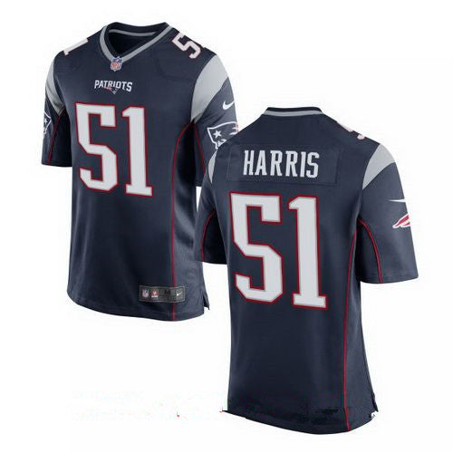 Mens New England Patriots 51 David Harris Navy Blue Team Color Stitched Nfl Nike Game Jersey
