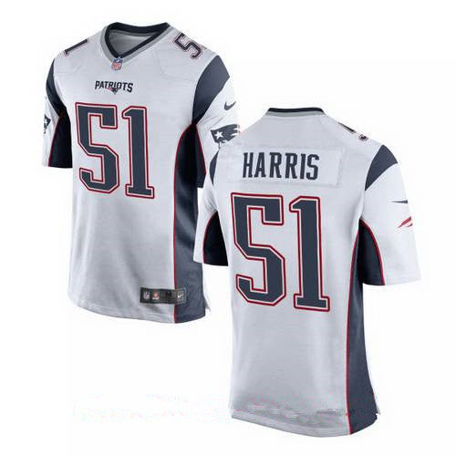 Mens New England Patriots 51 David Harris White Road Stitched Nfl Nike Elite Jersey