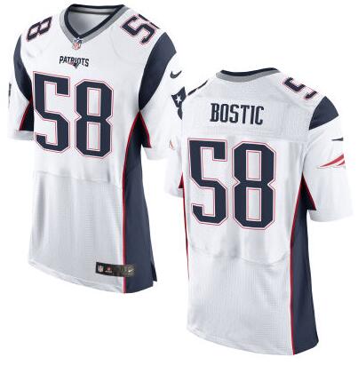 Mens New England Patriots 58 Jon Bostic White Road 2015 Nfl Nike Elite Jersey