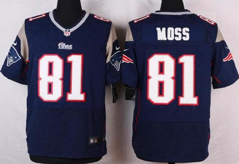 Mens New England Patriots 81 Randy Moss Navy Blue Retired Player Nfl Nike Elite Jersey