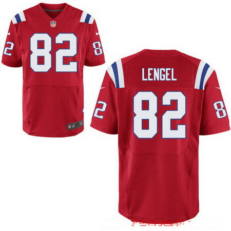 Mens New England Patriots 82 Matt Lengel Red Alternate Stitched Nfl Nike Elite Jersey