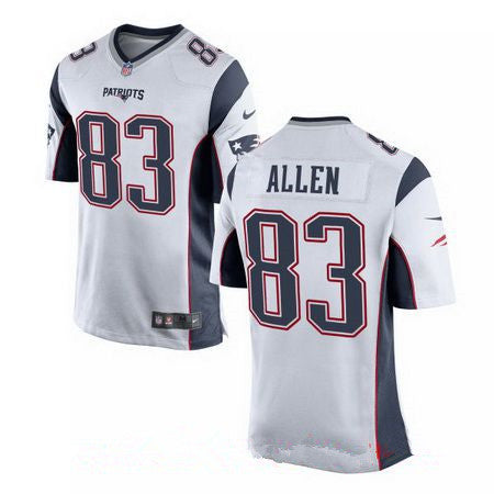 Mens New England Patriots 83 Dwayne Allen White Road Stitched Nfl Nike Elite Jersey