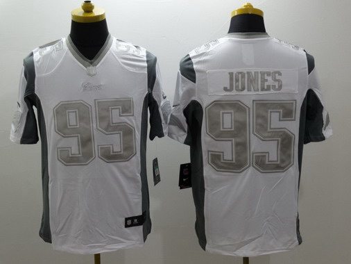Mens New England Patriots 95 Chandler Jones White Platinum Nfl Nike Limited Jersey
