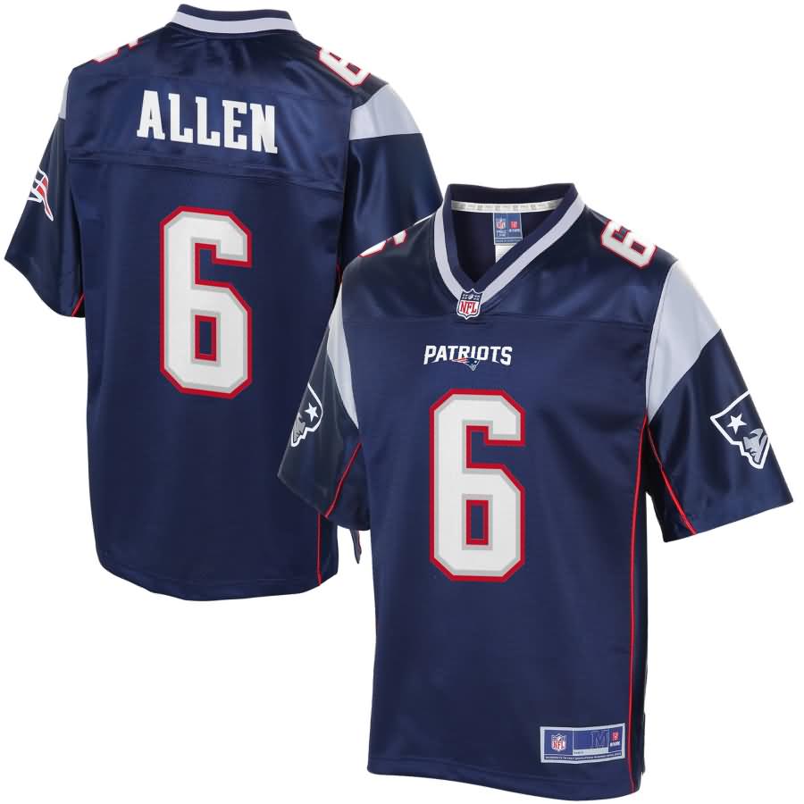Mens New England Patriots Ryan Allen Nfl Pro Line Navy Team Color Jersey