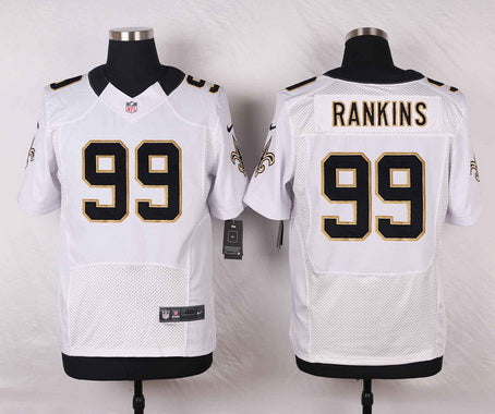 Mens New Orleans Saints 99 Sheldon Rankins White Road Nfl Nike Elite Jersey