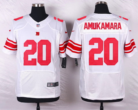 Mens New York Giants 20 Prince Amukamara White Road Nfl Nike Elite Jersey