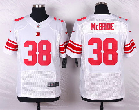 Mens New York Giants 38 Trumaine Mcbride White Road Nfl Nike Elite Jersey