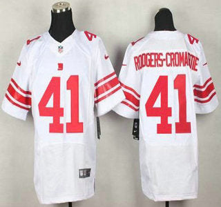 Mens New York Giants 41 Dominique Rodgers cromartie Nike White Elite Jersey