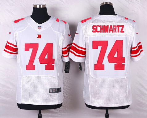 Mens New York Giants 74 Geoff Schwartz White Road Nfl Nike Elite Jersey