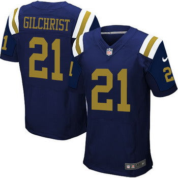 Mens New York Jets 21 Marcus Gilchrist Navy Blue Alternate Nfl Nike Elite Jersey