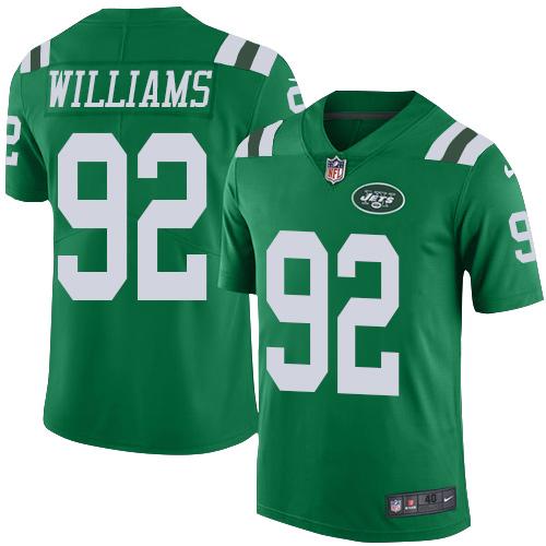 Mens New York Jets 92 Leonard Williams Green 2016 Color Rush Stitched Nfl Nike Limited Jersey