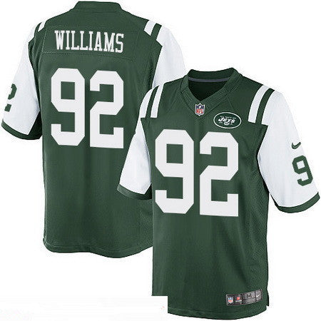 Mens New York Jets 92 Leonard Williams Green Team Color Stitched Nfl Nike Game Jersey