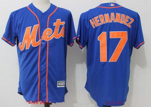 Mens New York Mets 17 Keith Hernandez Retired Royal Blue With Orange Stitched Mlb Majestic Cool Base Jersey