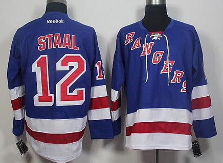 Mens New York Rangers 12 Eric Staal Light Blue Reebok Home Hockey Jersey