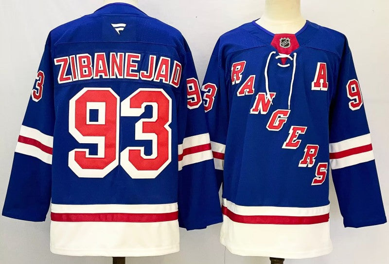 Men's New York Rangers #93 Mika Zibanejad Jersey Stitched