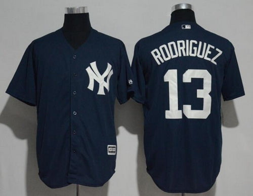 Mens New York Yankees 13 Alex Rodriguez Navy Blue Stitched Mlb Majestic Cool Base Jersey