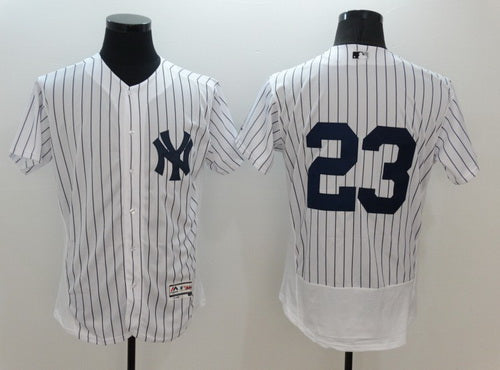 Mens New York Yankees 23 Don Mattingly Retired White 2016 Flexbase Majestic Baseball Jersey